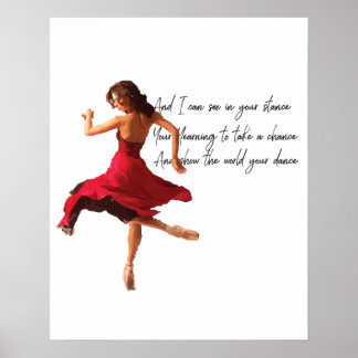 Poster Vermelho da Série Tiny Dancer