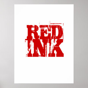 Poster vermelho da tinta