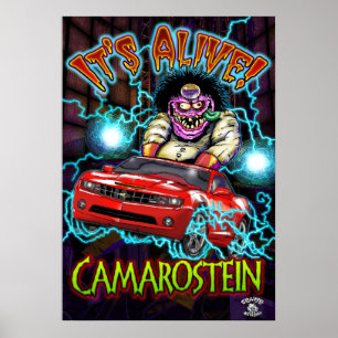 Poster vermelho de Chevy Camaro SS