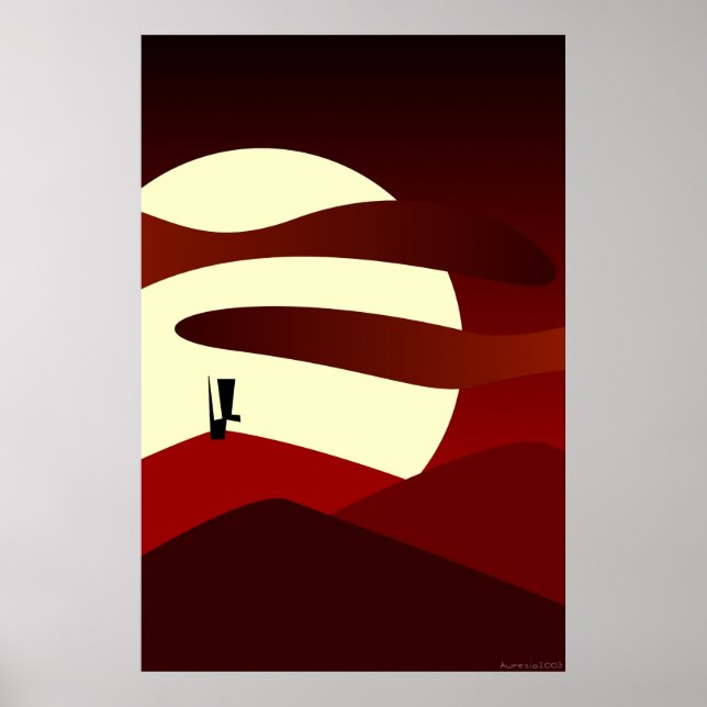 Póster Vermelho de Doggy (Frente)