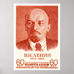 Poster Vermelho de Lenin