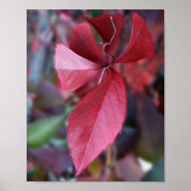Poster Vermelho do outono (Frente)