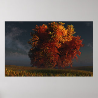 Poster Vermelho e Dourado