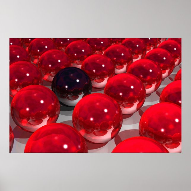 Poster Vermelho E Preto (Frente)