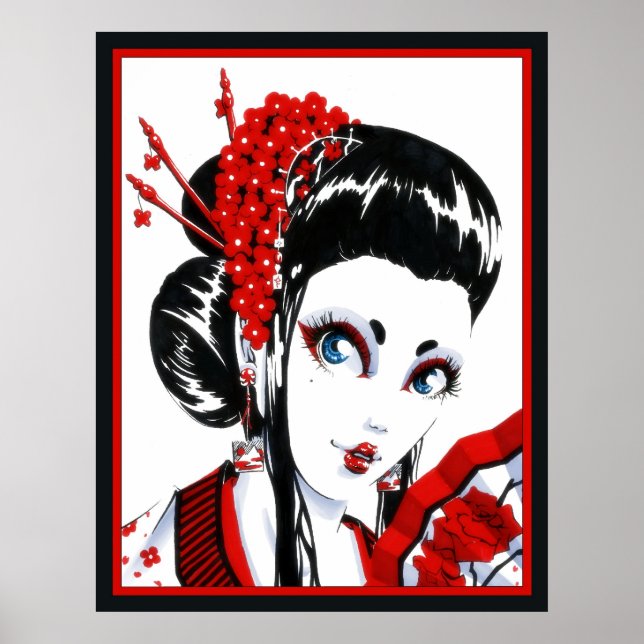 Póster Vermelho e Preto (Frente)