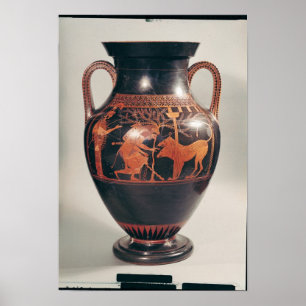 Poster Vermelho-figura amphora do sótão da barriga
