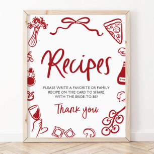 Poster Vermelho Isso É Amor Receitas Italianas Caprichosa