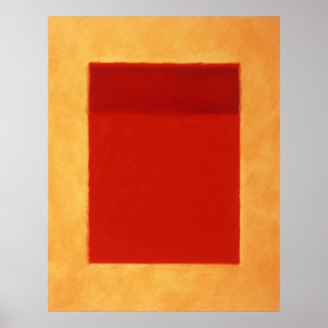 Póster vermelho, laranja no amarelo (Frente)