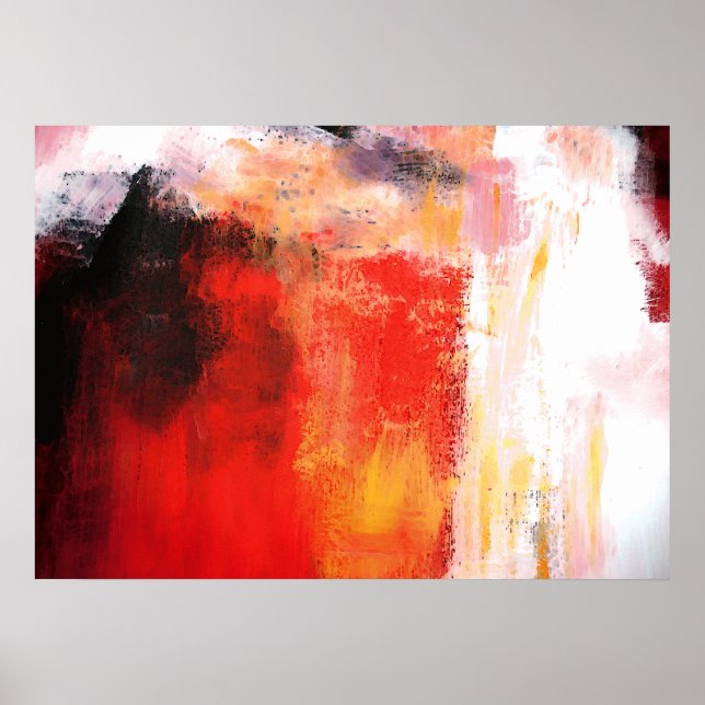 Poster Vermelho Polar - Abstrato Art (Frente)