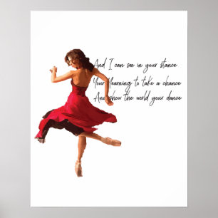 Poster Vermelho Série Tiny Dancer