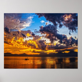 Póster Vermelho sunset