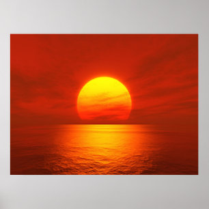 Poster vermelho sunset