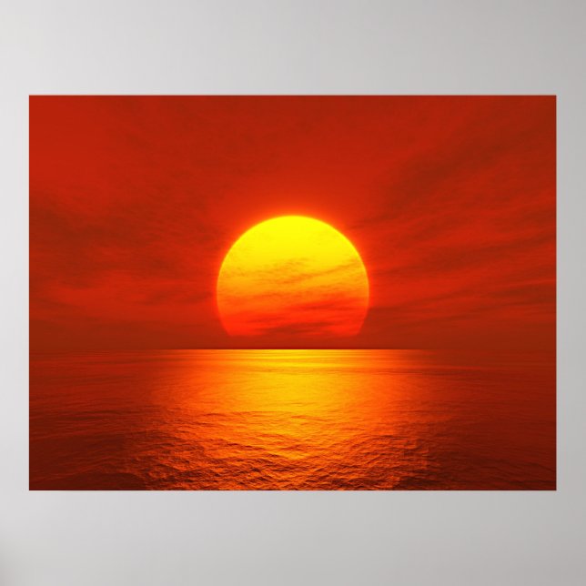 Poster vermelho sunset (Frente)