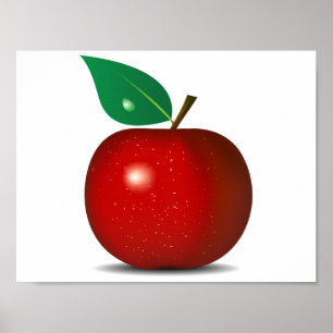 Poster vermelho torrado de Apple