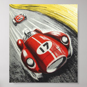 Poster Vermelho Vroom Vrooms