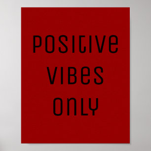 Poster vermelhos positivos vermelhos encorajando afirmaç