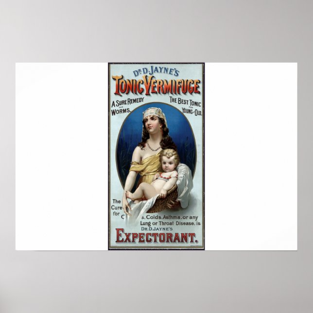 Poster VERMIFUGE WORM and LUNG MEDICINE 1889 (Frente)