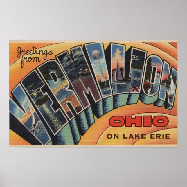 Póster Vermilion, Ohio - Cenas com Letras Grandes (Frente)