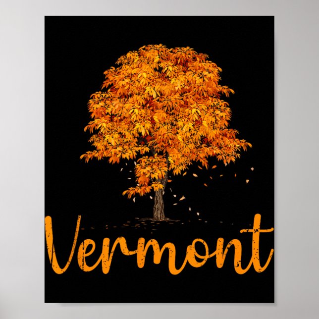 Poster Vermont Autumn Colors, New England, Tree Fall Foli (Frente)
