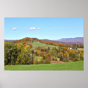 Poster Vermont Hillside no outono