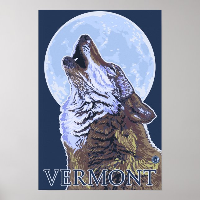 Póster VermontHowling Wolf (Frente)