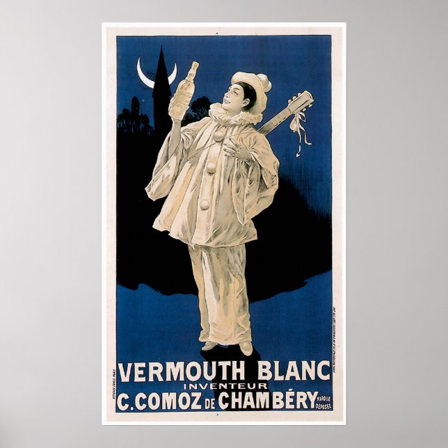 Poster Vermouth Blanc Vintage Beba Arte (Frente)