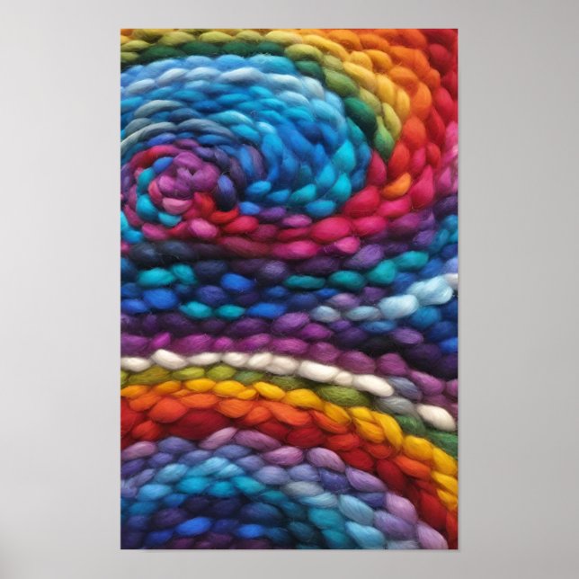 Poster Vernais vibrantes de fios multicoloridos (Frente)
