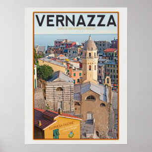 Póster Vernazza - igreja do d'Antiochia de Margherita do