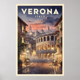 Poster Verona Itália Viagem Vintage
