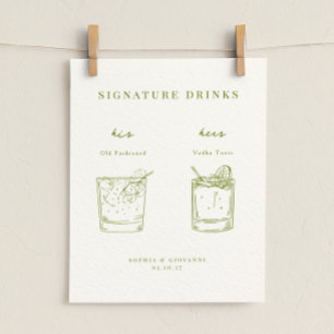 Poster VERONA Moss - Bebidas de Assinatura Minimalista Ve