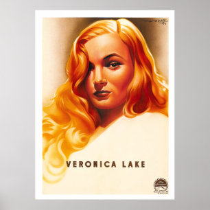 Póster Veronica Lake - cartaz cinematográfico do francê