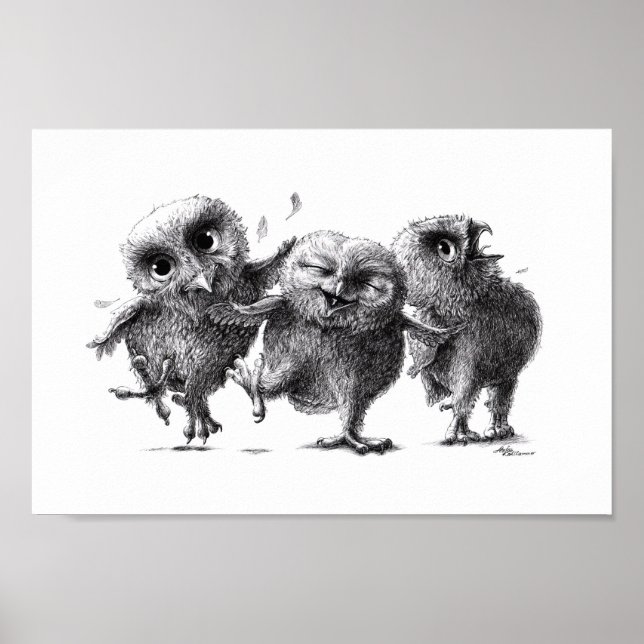 Póster Verrückte Eulen - Corujas Loucas (Frente)