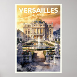 Poster Versailles França Viagem Vintage