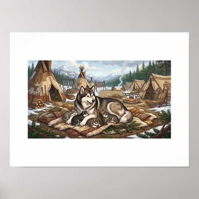 Poster Versão 1 da Mãe Malamute   (Frente)