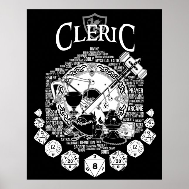 Poster Versão Branca Clerica da Série RPG (Frente)