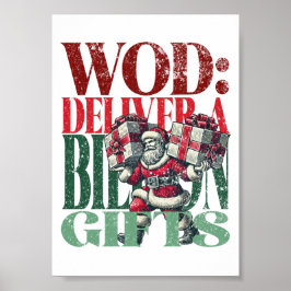 Poster Versão de Natal divertida da WOD dos Termos de Mal
