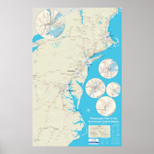 Poster Versão do nordeste 1,0 do mapa do trilho