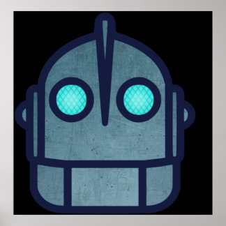 Poster Versão noturna do Iron Giant Head