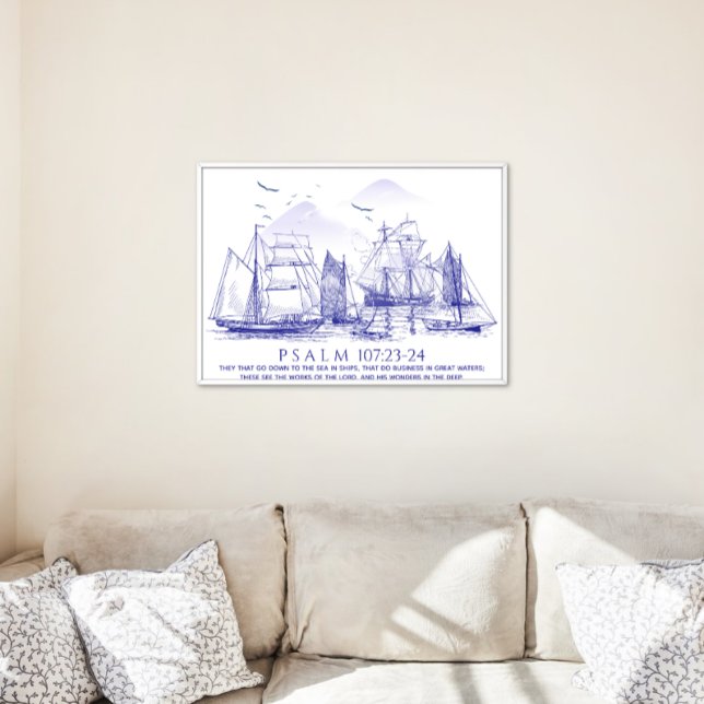 Poster Versículo Bíblico Costeiro (Perfect for living rooms, studies, offices, a thoughtful Christian gift for housewarmings.)
