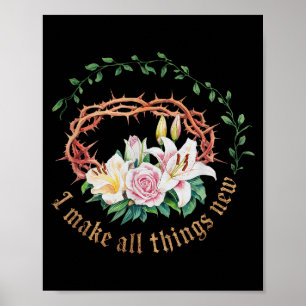 Poster Versículo Bíblico Fé Cristã Cristianismo Igreja Je