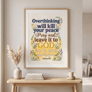 Poster Versículo Bíblico Fé Cristã Tipografia Aquarela