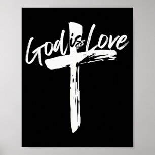 Poster Versículo Bíblico João 4_8 Deus É Amor Fé Cristã