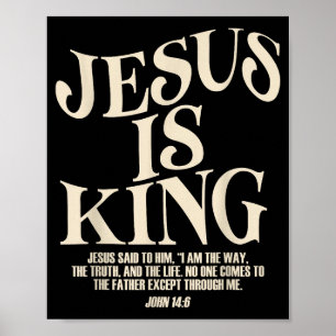 Poster Versículo da Bíblia O Rei é Jesus João 14_6 Deus C