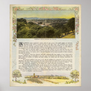 Póster Verso Alameda County, Oakland e a baía