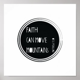 Poster Verso Bíblia "A fé pode mover montanhas"
