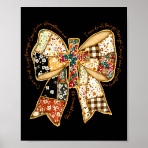 Poster Verso Bíblico Coquete Cristão Jesus Laço Patchwork