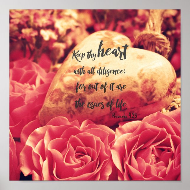 Poster Verso da Bíblia do Coração do Salms (Frente)