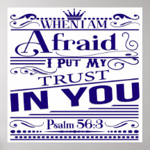 Poster Verso Da Bíblia Psalm 56:3