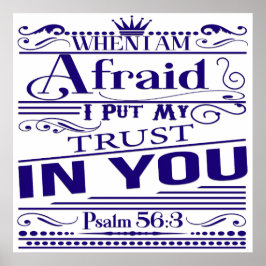 Poster Verso Da Bíblia Psalm 56:3