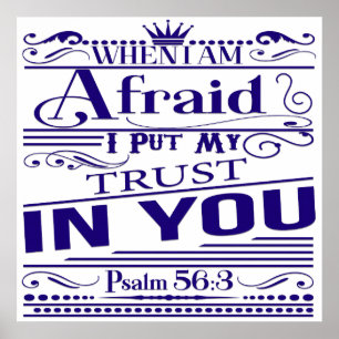 Poster Verso Da Bíblia Psalm 56:3